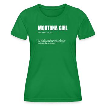 Montana Girl Independence Tee - Frauen Funktions-T-Shirt - Kelly Green - Vorne - AI Model Female 172 dark (172cm)