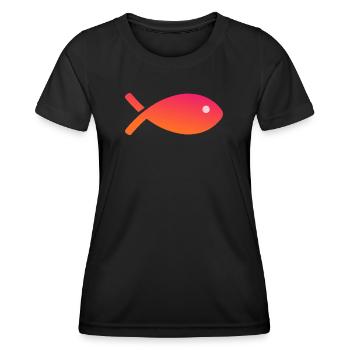 FISH. APRIL FOOL - Women's Functional T-Shirt - black - Front - AI Model Female 172 light (172cm)
