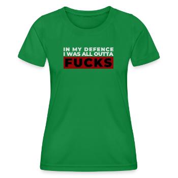 Bold Expressive Protest Design - Women's Functional T-Shirt - kelly green - Front - AI Model Female 172 dark (172cm)