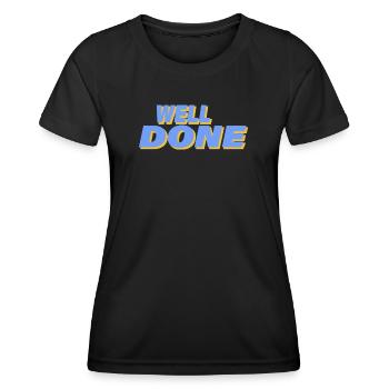 WELL DONE - Women's Functional T-Shirt - black - Front - AI Model Female 172 light (172cm)