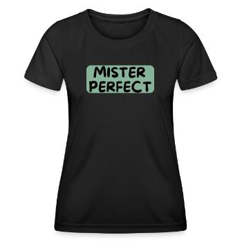 Mister Perfect - Frauen Funktions-T-Shirt - Schwarz - Vorne - AI Model Female 172 light (172cm)