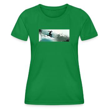 Im Rausch der Wellen - Frauen Funktions-T-Shirt - Kelly Green - Vorne - AI Model Female 172 dark (172cm)