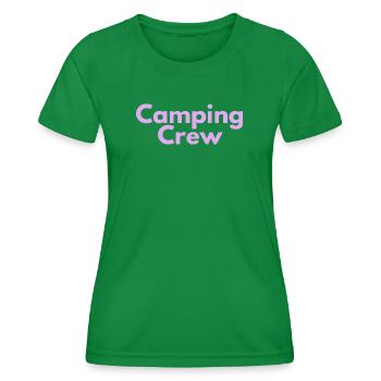 Équipe de camping - T-shirt sport Femme - vert - Devant - AI Model Female 172 dark (172cm)
