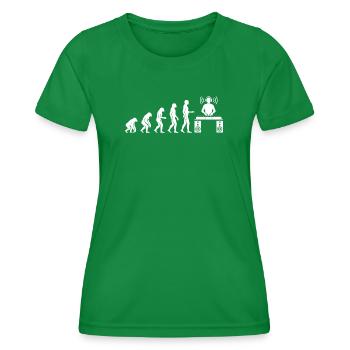 Evolution to DJ - Women's Functional T-Shirt - kelly green - Front - AI Model Female 172 dark (172cm)