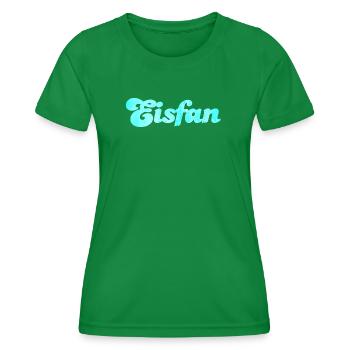 Eisfan cool Statement Eiscreme Eis Eiskrem Fan - Frauen Funktions-T-Shirt - Kelly Green - Vorne - AI Model Female 172 dark (172cm)