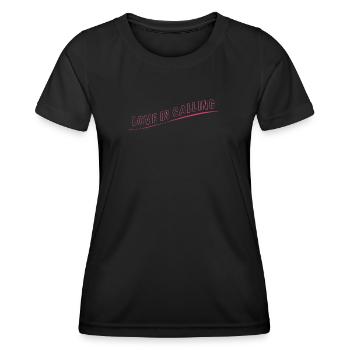 love is calling - Frauen Funktions-T-Shirt - Schwarz - Vorne - AI Model Female 172 light (172cm)