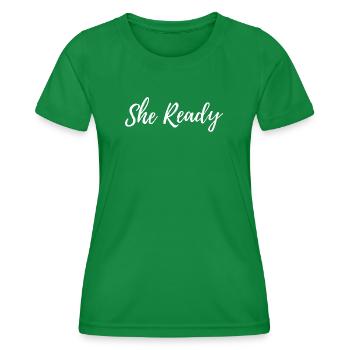 Elle est prête - T-shirt sport Femme - vert - Devant - AI Model Female 172 dark (172cm)