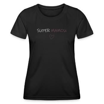 super mamou - T-shirt sport Femme - noir - Devant - AI Model Female 172 light (172cm)
