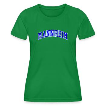 Mannheim Lettering Blue White - Women's Functional T-Shirt - kelly green - Front - AI Model Female 172 dark (172cm)