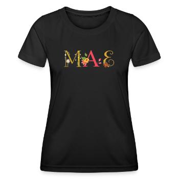 MAE Name Decorated with Flowers - Women's Functional T-Shirt - black - Front - AI Model Female 172 light (172cm)