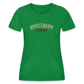 Amsterdam Arch Vintage NL - Frauen Funktions-T-Shirt - Kelly Green - Vorne - AI Model Female 172 dark (172cm)
