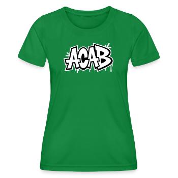 ACAB – Anti-Cops-Tee - Frauen Funktions-T-Shirt - Kelly Green - Vorne - AI Model Female 172 dark (172cm)