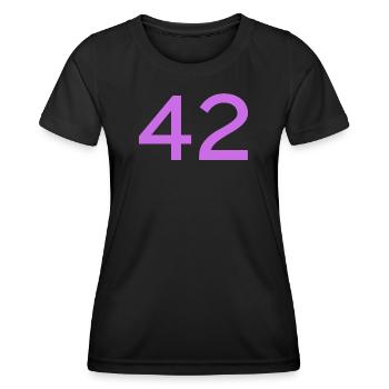 42 - Frauen Funktions-T-Shirt - Schwarz - Vorne - AI Model Female 172 light (172cm)