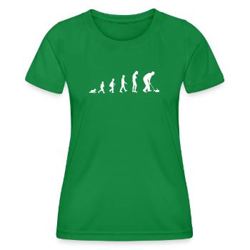 Développement en joueur de curling - T-shirt sport Femme - vert - Devant - AI Model Female 172 dark (172cm)