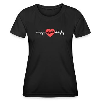 Kölner Herzschlag - Frauen Funktions-T-Shirt - Schwarz - Vorne - AI Model Female 172 light (172cm)