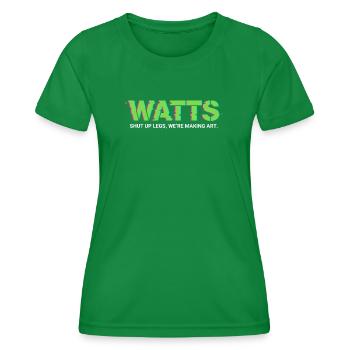 WATTS Neon Pop Art Tee - Women's Functional T-Shirt - kelly green - Front - AI Model Female 172 dark (172cm)
