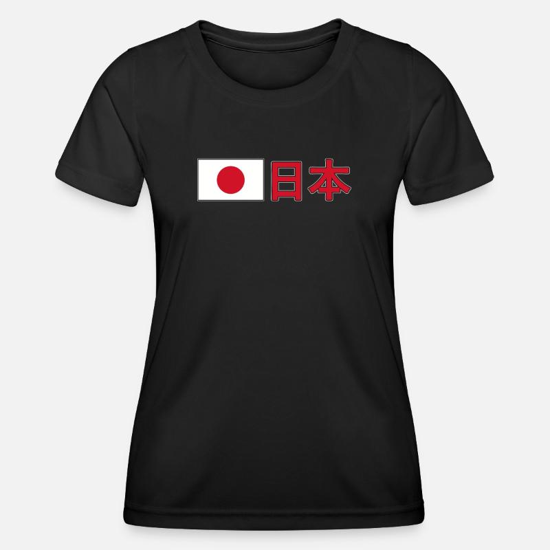 Flag and characters - Women's Functional T-Shirt - black