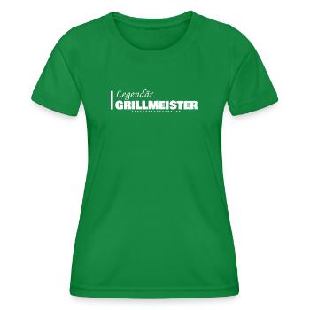 Beruf Grillmeister - Frauen Funktions-T-Shirt - Kelly Green - Vorne - AI Model Female 172 dark (172cm)