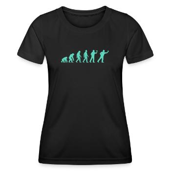 Fortschrittliche Evolutionssilhouette - Frauen Funktions-T-Shirt - Schwarz - Vorne - AI Model Female 172 light (172cm)