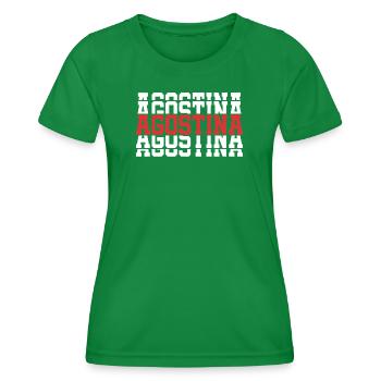 Agostina t-shirt stacked text gift t-shirt - Women's Functional T-Shirt - kelly green - Front - AI Model Female 172 dark (172cm)