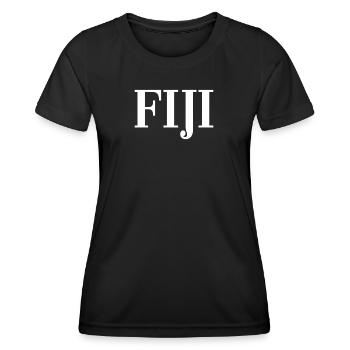 Fidji - Fidji - Îles - Pacifique - Mers du Sud - T-shirt sport Femme - noir - Devant - AI Model Female 172 light (172cm)