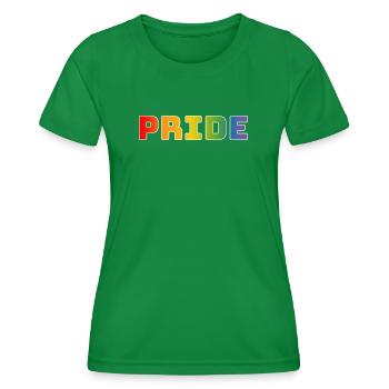 Rainbow pride white - Women's Functional T-Shirt - kelly green - Front - AI Model Female 172 dark (172cm)