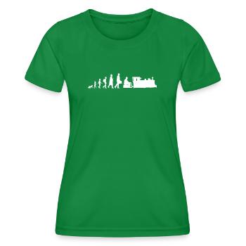 Eisenbahnfreund Development - Women's Functional T-Shirt - kelly green - Front - AI Model Female 172 dark (172cm)