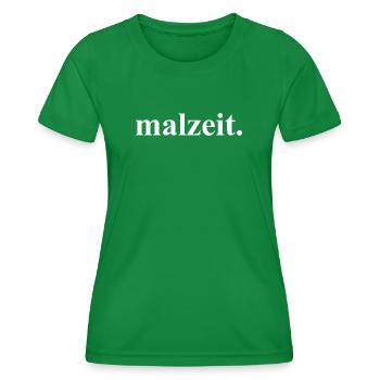 malzeit - Diction cool - Repas - Bon appétit - T-shirt sport Femme - vert - Devant - AI Model Female 172 dark (172cm)