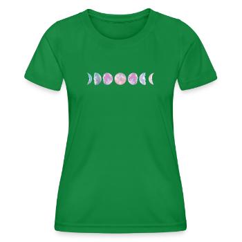 Phases de lune pastel - T-shirt sport Femme - vert - Devant - AI Model Female 172 dark (172cm)