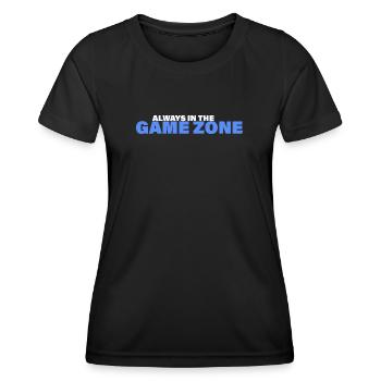 GAME ZONE - Frauen Funktions-T-Shirt - Schwarz - Vorne - AI Model Female 172 light (172cm)