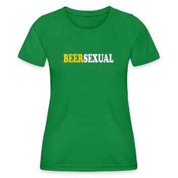 beersexual - Frauen Funktions-T-Shirt - Kelly Green - Vorne - AI Model Female 172 dark (172cm)