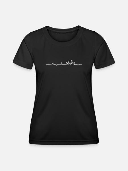 Fahrrad - Frauen Funktions-T-Shirt - Schwarz