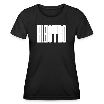 Glyphes verticaux monochromes - T-shirt sport Femme - noir - Devant - AI Model Female 172 light (172cm)