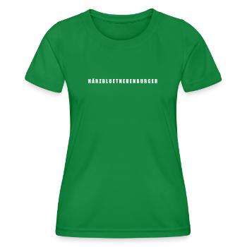 Härzbluetneuenchâtel, Canton of Neuchâtel, Switzerland - Women's Functional T-Shirt - kelly green - Front - AI Model Female 172 dark (172cm)