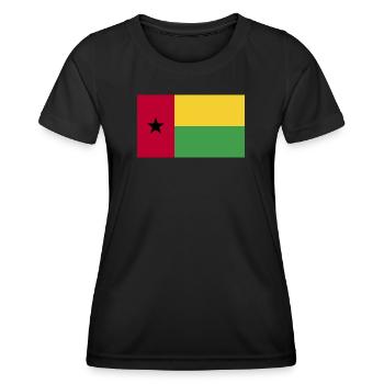 Guinea Bissau National Flag - Women's Functional T-Shirt - black - Front - AI Model Female 172 light (172cm)