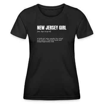 New Jersey Girl Selbstbewusst - Frauen Funktions-T-Shirt - Schwarz - Vorne - AI Model Female 172 light (172cm)