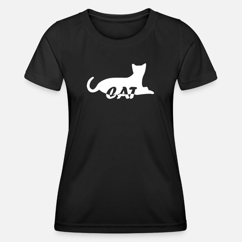 chat chat chat chat chat chatte minette chatte chatte minette - T-shirt sport Femme - noir