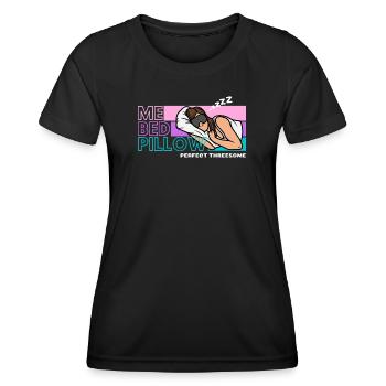 Moi lit oreiller rêve illustration - T-shirt sport Femme - noir - Devant - AI Model Female 172 light (172cm)