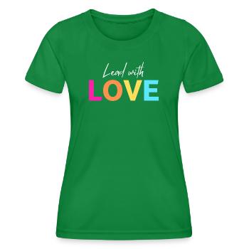 Commencez avec AMOUR - T-shirt sport Femme - vert - Devant - AI Model Female 172 dark (172cm)