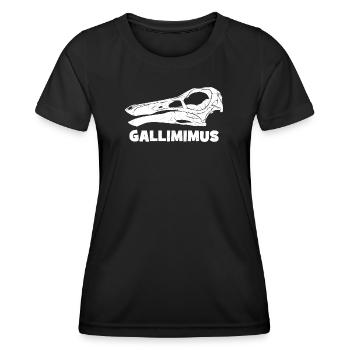 Gallimimus Skull Fossil - Women's Functional T-Shirt - black - Front - AI Model Female 172 light (172cm)