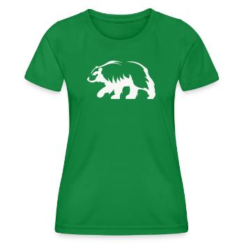 Bär Silhouette - Frauen Funktions-T-Shirt - Kelly Green - Vorne - AI Model Female 172 dark (172cm)