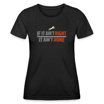 Blue Collar Lifestyle Blue Collar Pride Working - Frauen Funktions-T-Shirt - Schwarz - Vorne - AI Model Female 172 light (172cm)