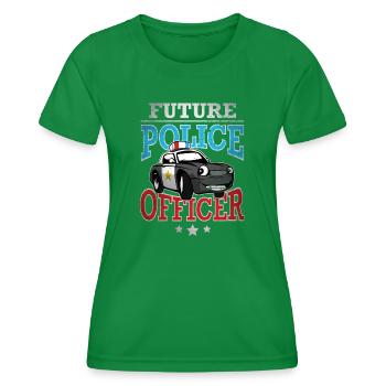 Future Police Officer - T-shirt sport Femme - vert - Devant - AI Model Female 172 dark (172cm)