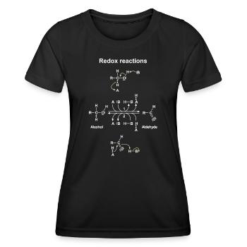 Redox réaction d'oxydoréduction - T-shirt sport Femme - noir - Devant - AI Model Female 172 light (172cm)