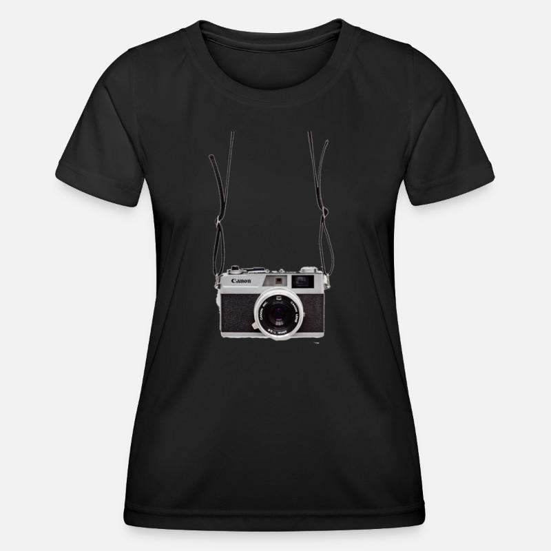 Retro camera - Women's Functional T-Shirt - black