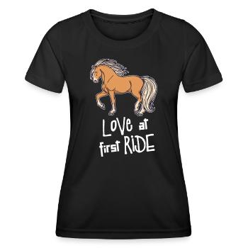 Islandpferde Statement Pferde Isländer Pferdeliebe - Frauen Funktions-T-Shirt - Schwarz - Vorne - AI Model Female 172 light (172cm)