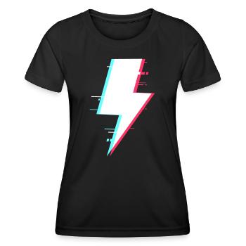 Lightning Style Rétro Éclairage numérique - T-shirt sport Femme - noir - Devant - AI Model Female 172 light (172cm)