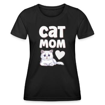 Chats Chats - T-shirt sport Femme - noir - Devant - AI Model Female 172 light (172cm)