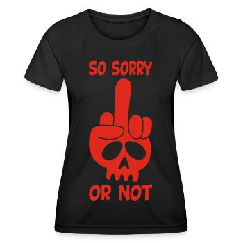 Rude Red Skull - Women's Functional T-Shirt - black - Front - AI Model Female 172 light (172cm)