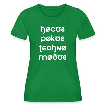 Police Hocus Pocus Techno Mode - T-shirt sport Femme - vert - Devant - AI Model Female 172 dark (172cm)
